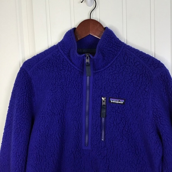 Patagonia Retro Pile Pullover in Blue Size Small. - Picture 4 of 9